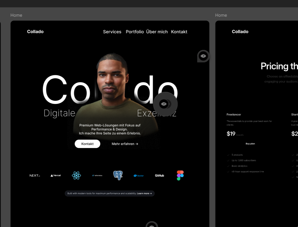 Figma Prototyp collado.ch